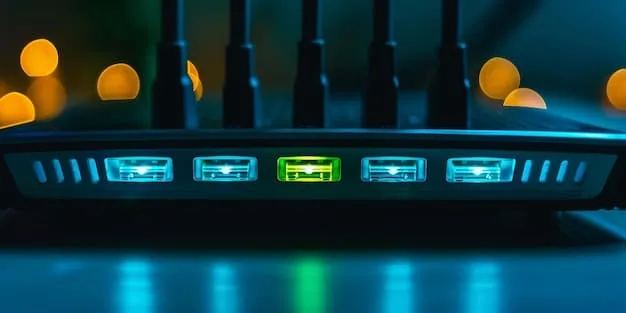 An image illustrating the update process of a router's firmware. Screenshots showing the router's admin panel with progress bars, version numbers, and update prompts.