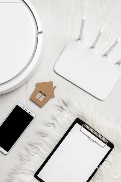 A close-up of a Wi-Fi router with a smartphone displaying a security app interface, highlighting the importance of network security in protecting smart home devices.