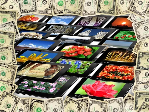 A conceptual image of various financial icons (credit cards, coins, graphs, etc.) arranged in a circular pattern around a blockchain logo. The elements are designed in a clean, modern style, symbolizing the integration of blockchain technology into the financial industry.