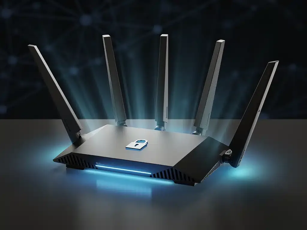 Encrypted router securing home network traffic